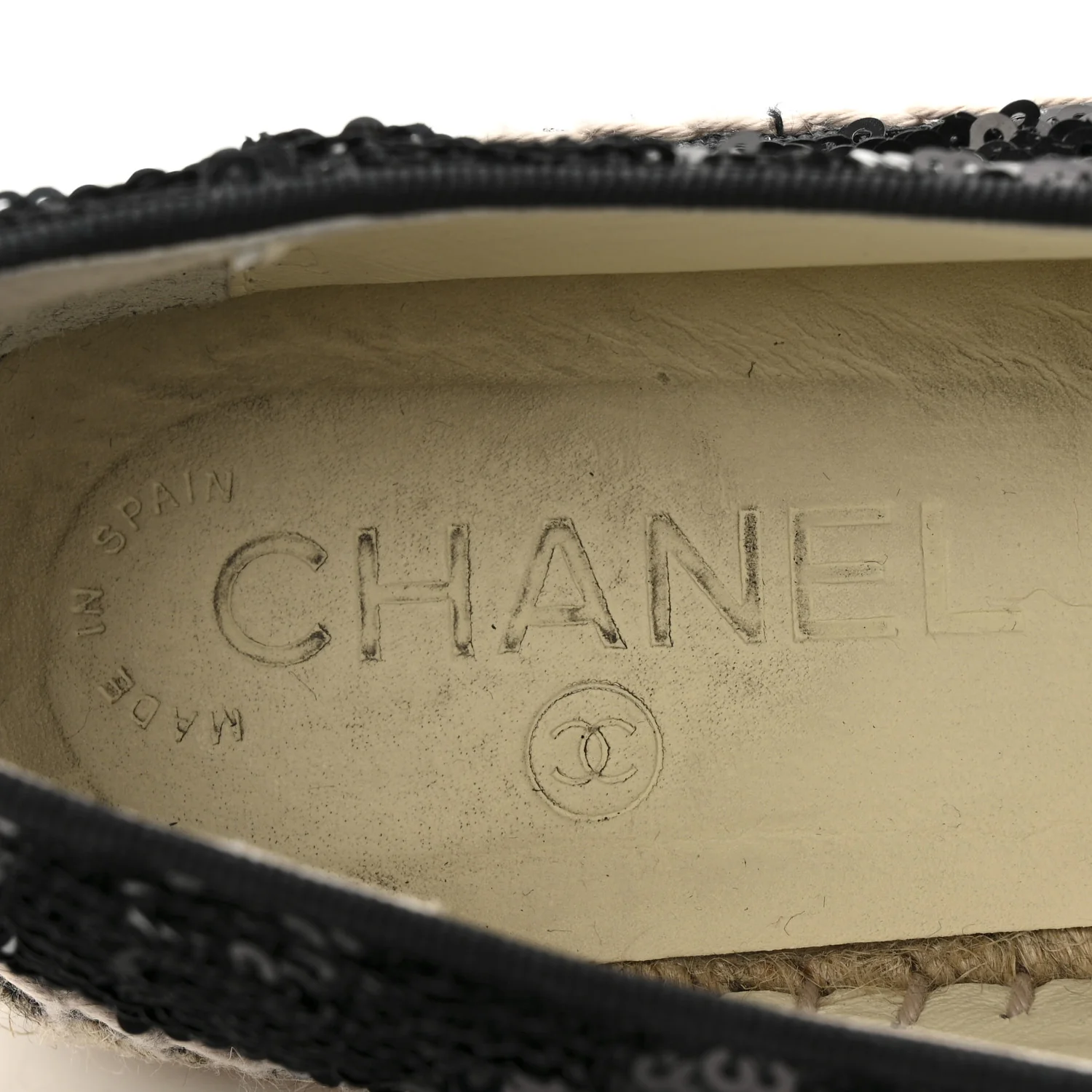 Patent Sequin CC Espadrilles 39 Black - Image 7