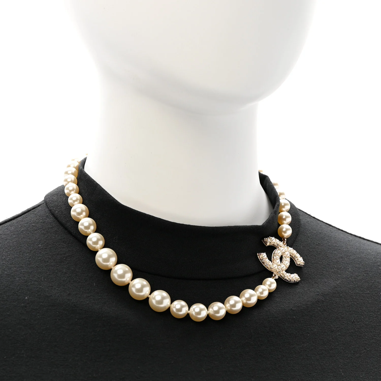 Pearl CC 100th Anniversary Necklace Light Gold - Image 2
