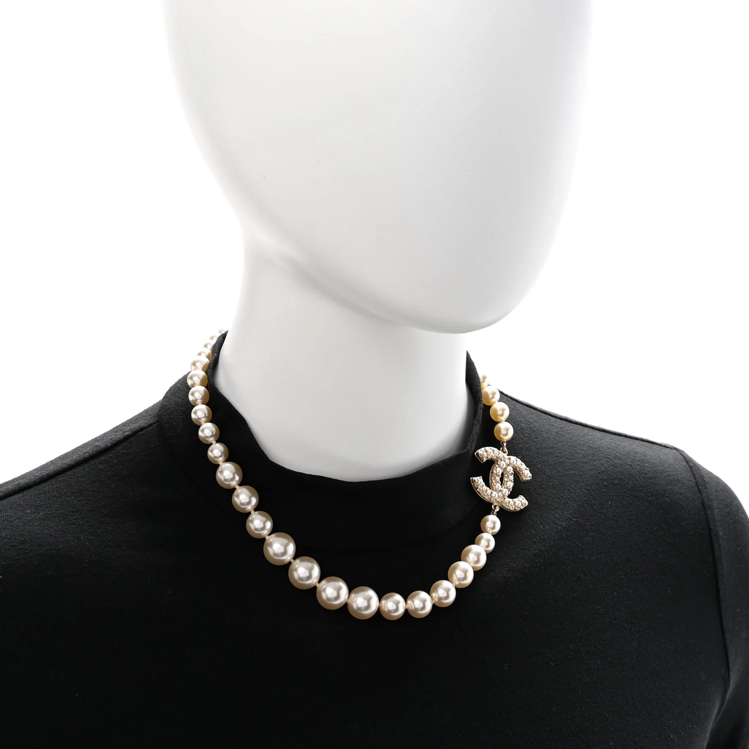 Pearl CC 100th Anniversary Necklace Light Gold - Image 2