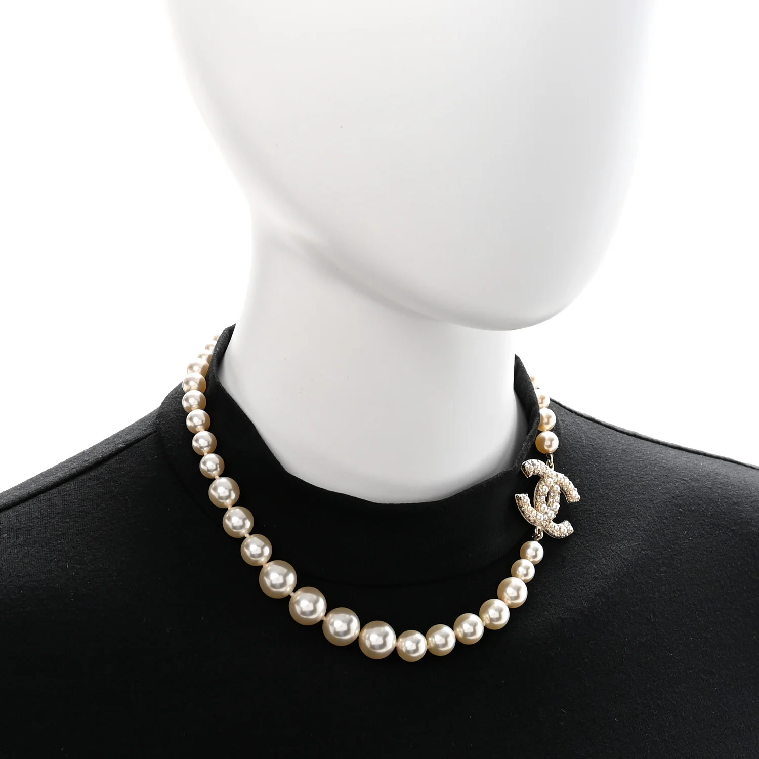 Pearl CC 100th Anniversary Necklace Light Gold - Image 2