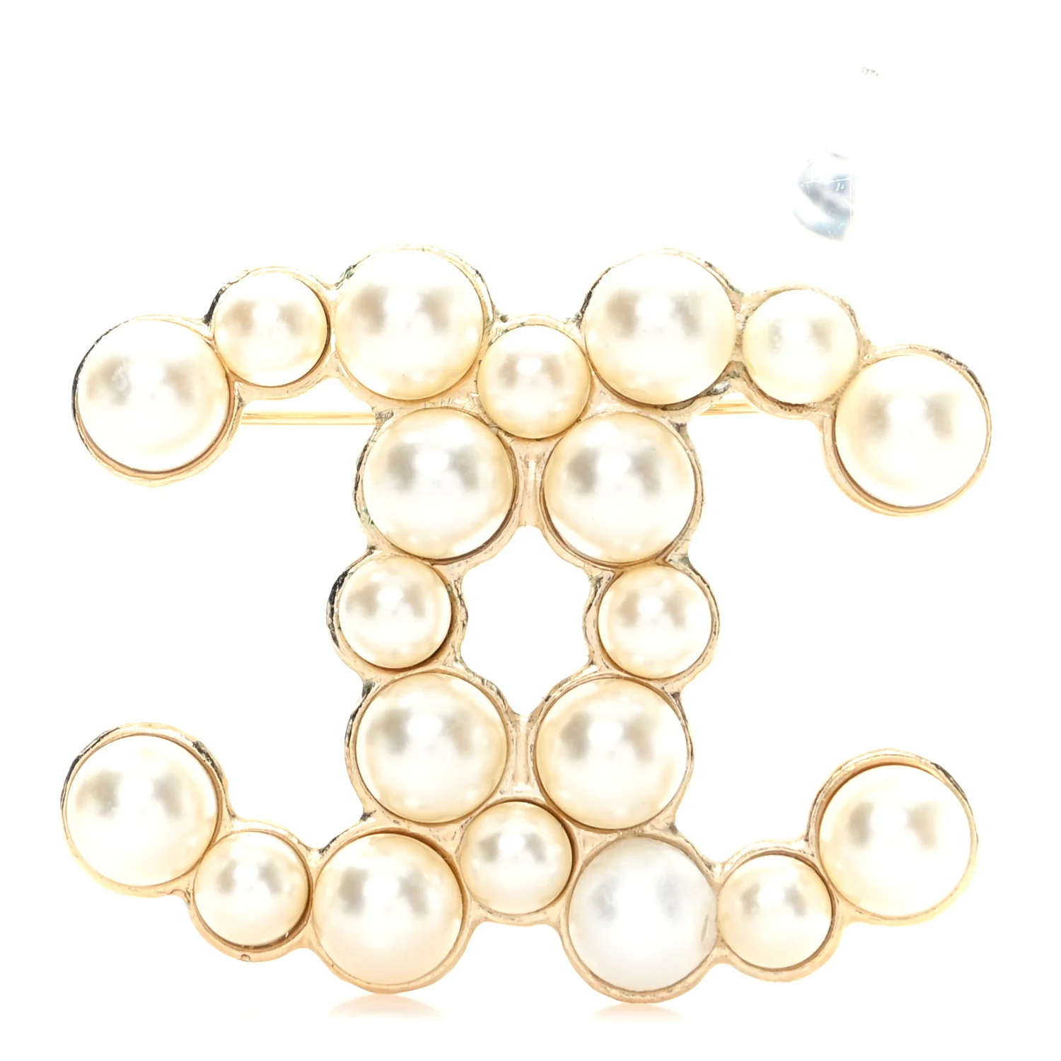 Pearl CC Brooch Gold Pearly White