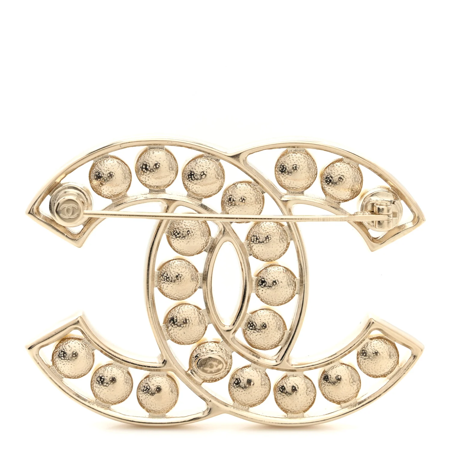 Pearl CC Brooch Light Gold - Image 3