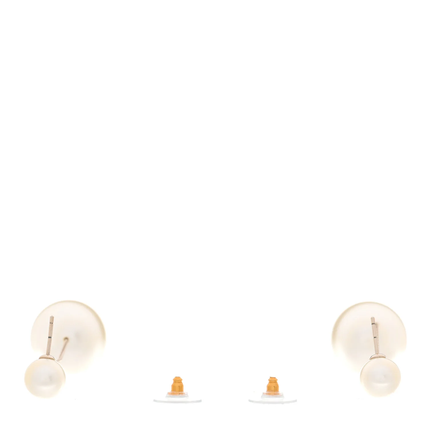 Pearl CC Drop Earrings Gold - Image 3