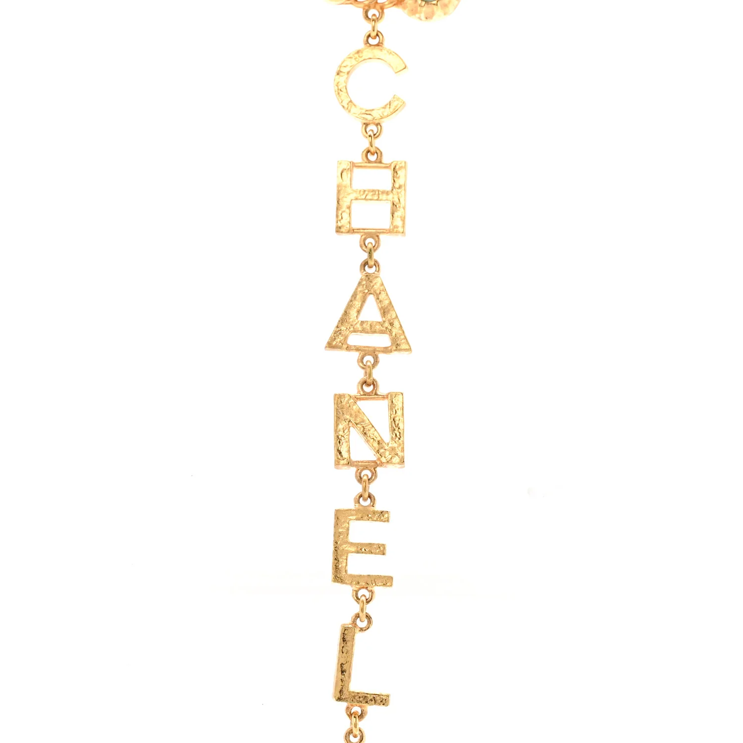 Pearl Gripoix Crystal No 5 Medallion Necklace Gold - Image 4