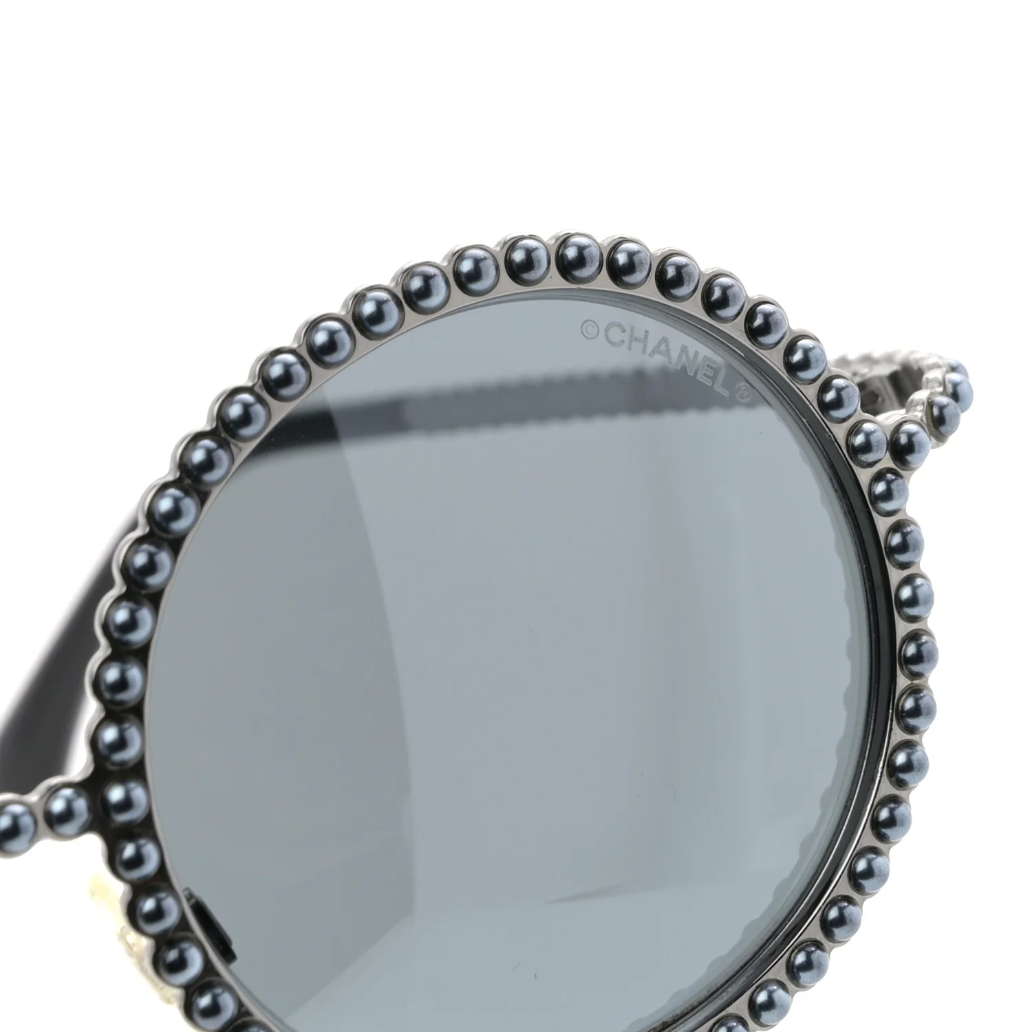 Pearl Round Sunglasses 71138 Grey - Image 7