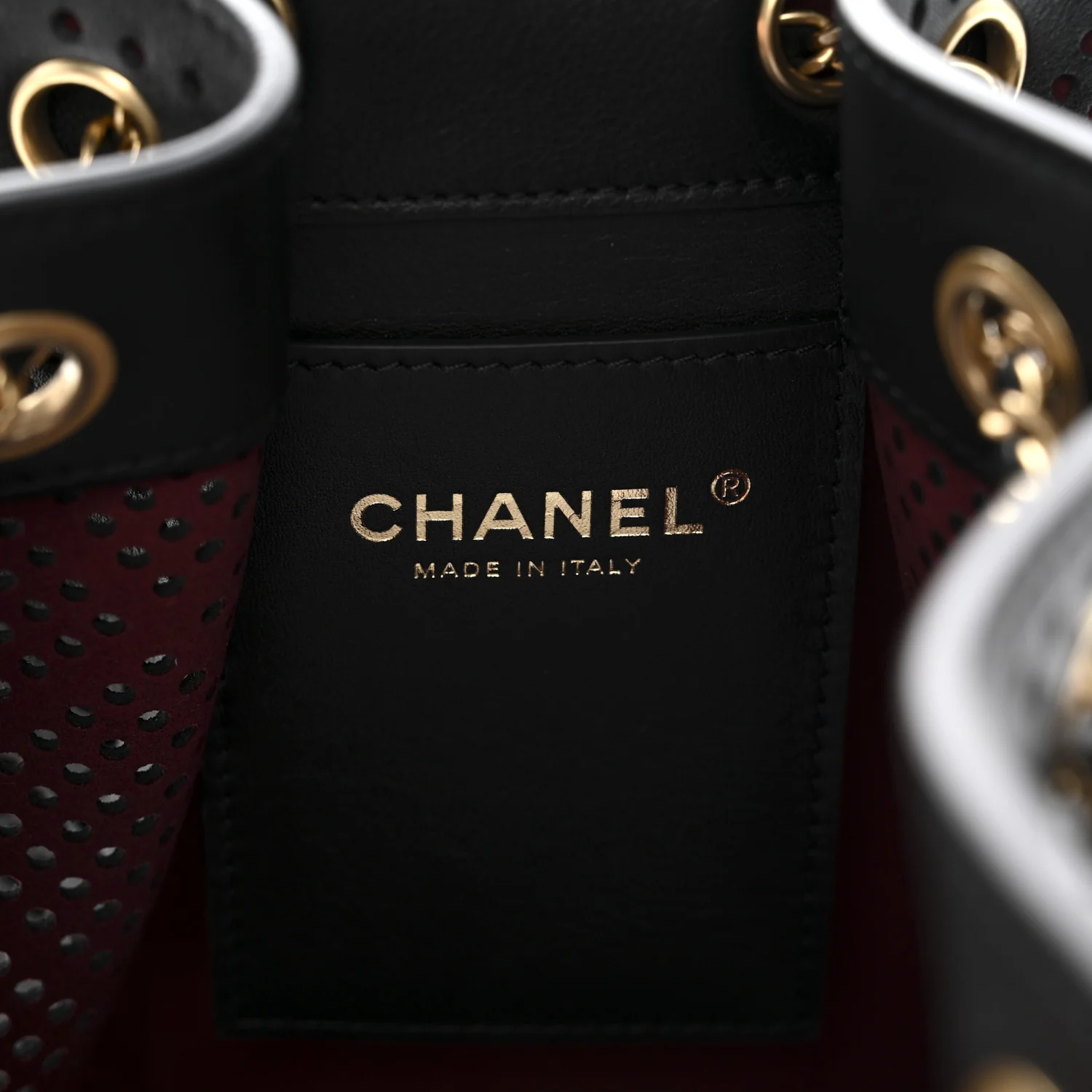 Perforated Calfskin Quilted Small Chanel 25 Handbag Black - Image 7