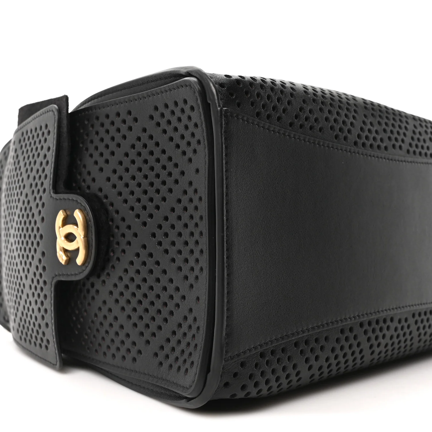 Perforated Calfskin Small Chanel 25 Handbag Black - Image 9