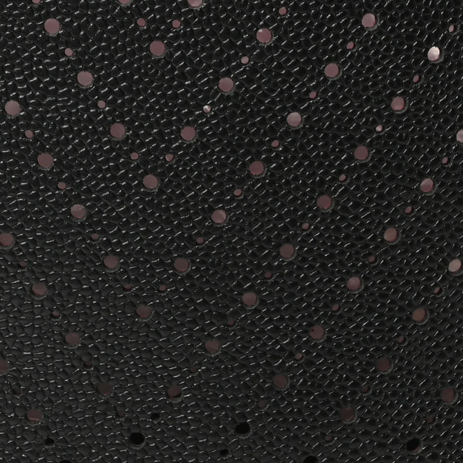 Perforated Grained Calfskin Large Shopping Tote Black - Image 8