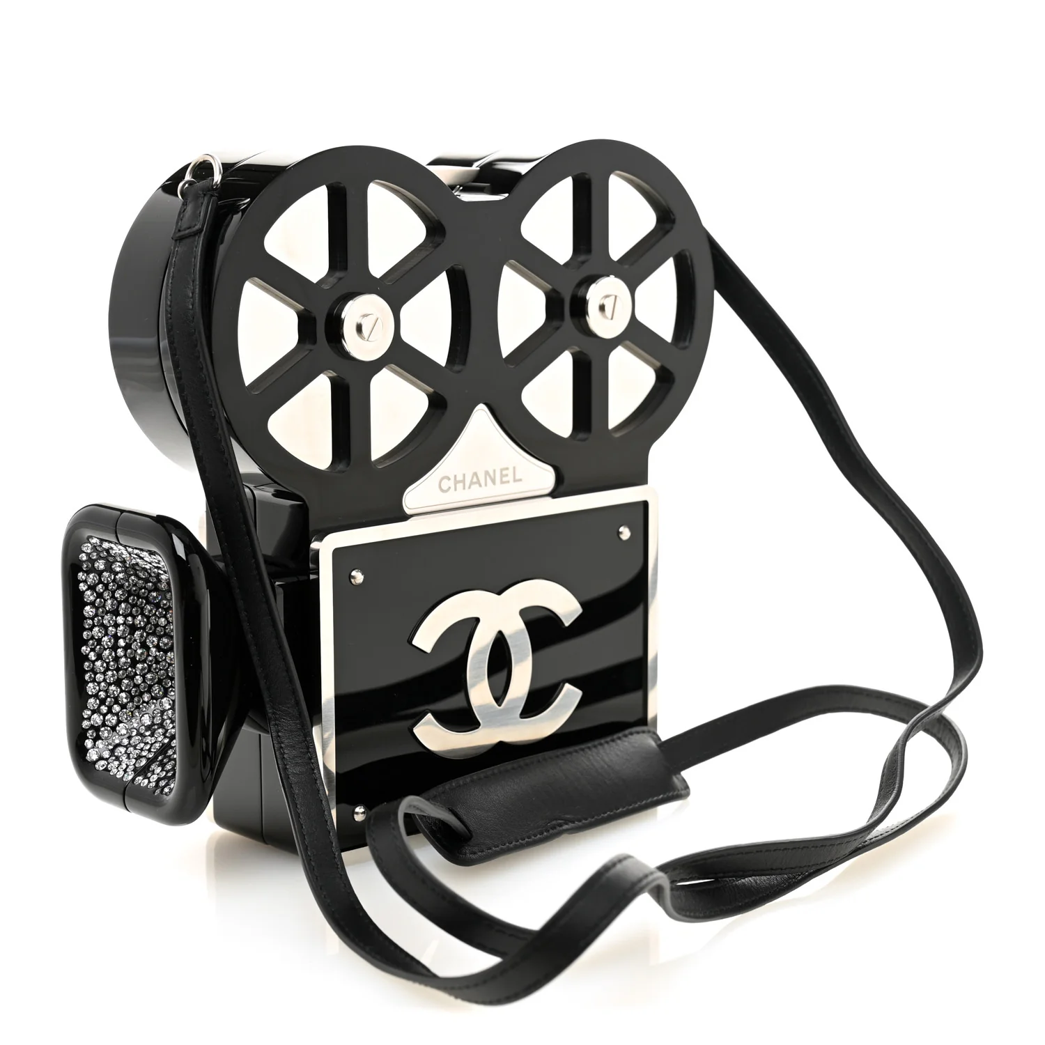 Plexiglass Crystal Buonasera Film Projector Minaudiere Clutch Black - Image 2