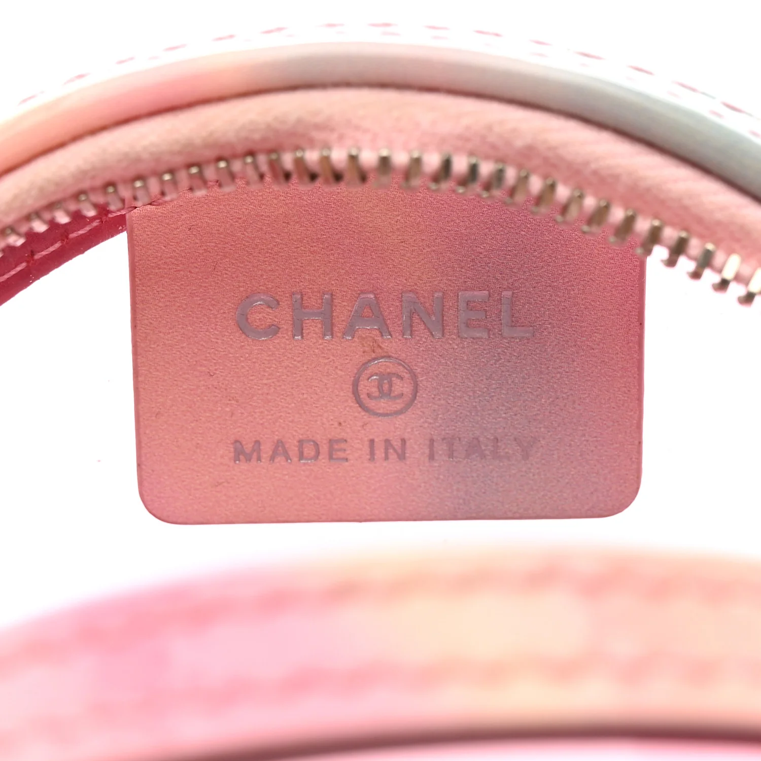 PVC Lambskin Filigree Round Clutch With Chain Pink - Image 6