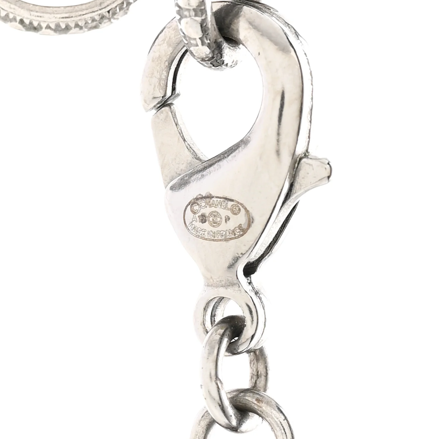Ruthenium Graduated Pearl Crystal CC Long Necklace Dark Grey - Image 5