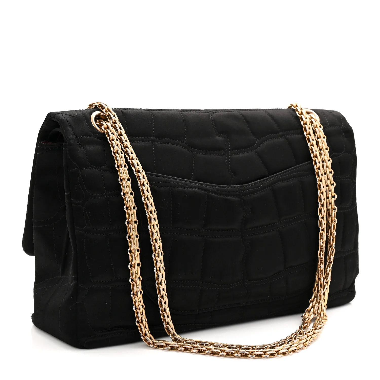Satin Coco's Croc 2.55 Reissue 227 Flap Black - Image 3
