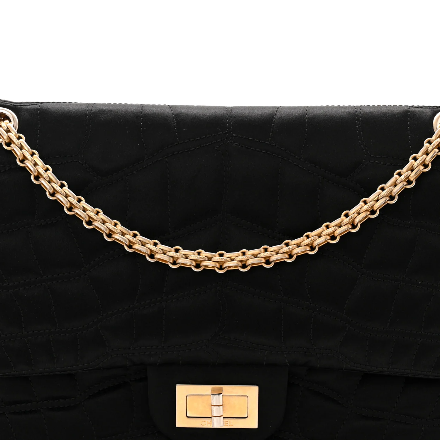 Satin Coco's Croc 2.55 Reissue 227 Flap Black - Image 8