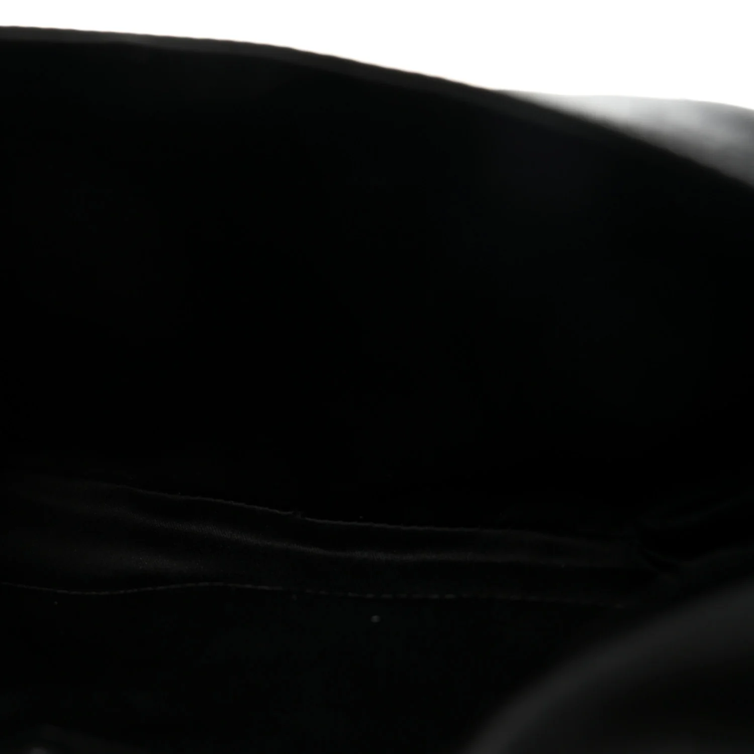 Satin Quilted Half Moon Clutch  Black - Image 5
