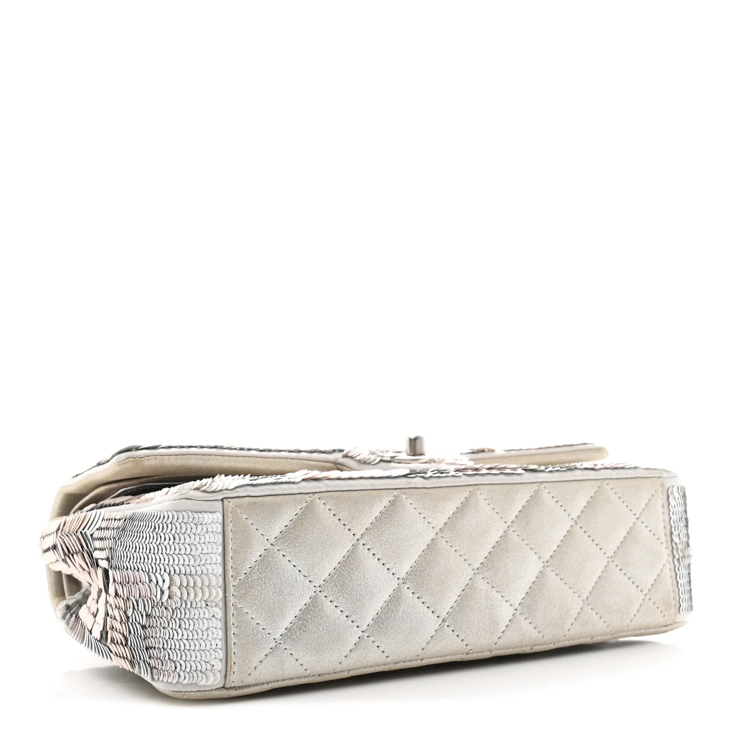 Sequin CC Small Double Flap Silver - Image 4