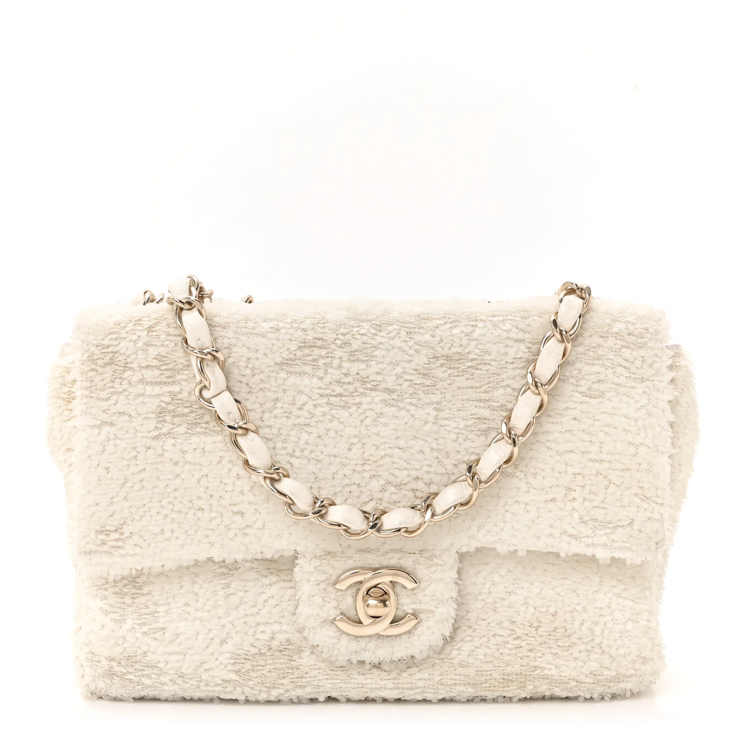 Sequin Small Single Flap White