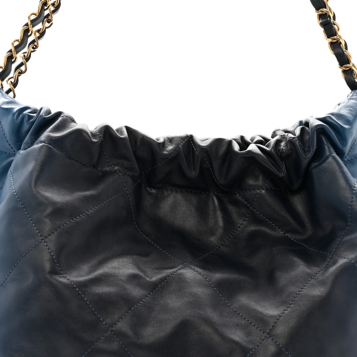 Shaded Calfskin Quilted Small Chanel 22 Blue Dark Blue - Image 8