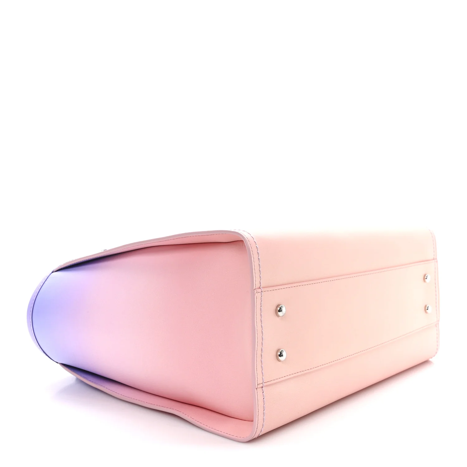 Shaded Calfskin Small Deauville Tote Light Purple Pink Coral - Image 5