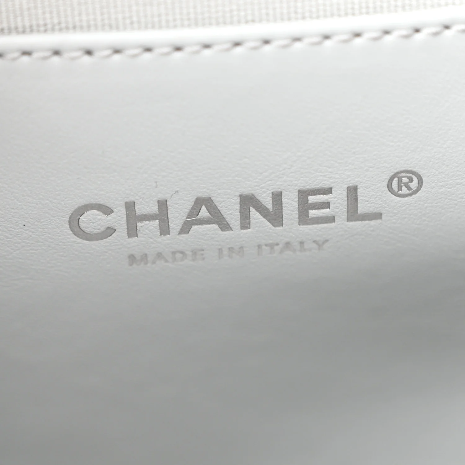 Shaded Caviar Quilted Lacquered CC My Everything Drawstring Backpack Dark Grey Light Grey - Image 6