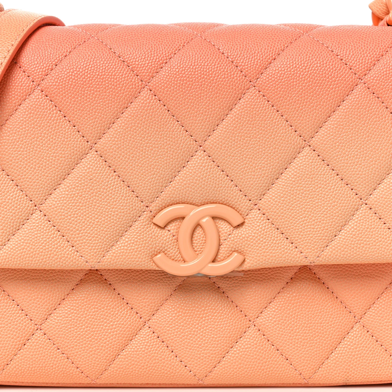 Shaded Caviar Quilted My Everything Small Flap Orange Light Orange - Image 8