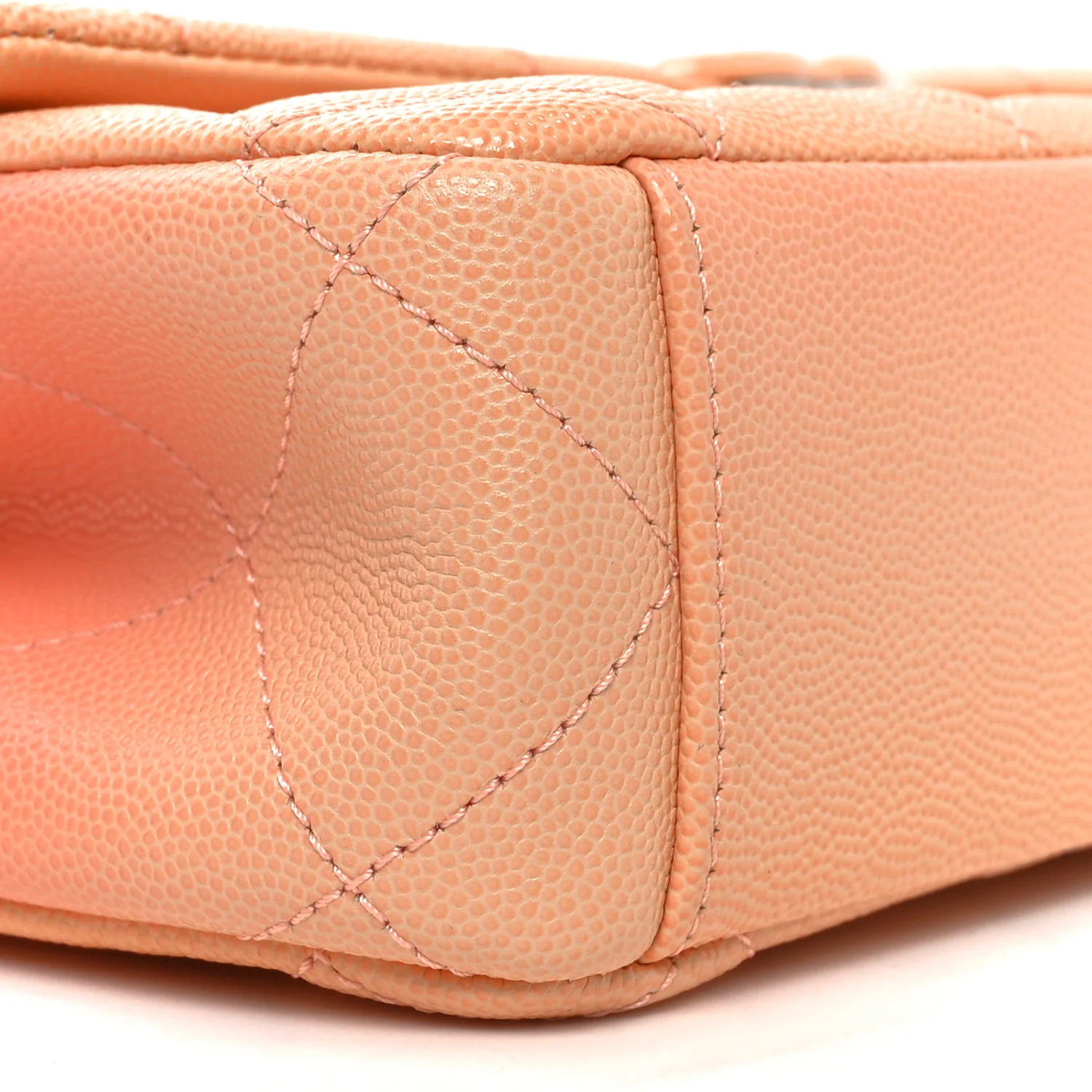 Shaded Caviar Quilted My Everything Small Flap Orange Light Orange - Image 9