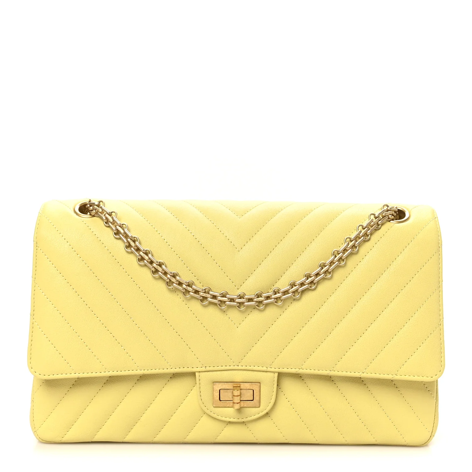 Sheepskin Chevron Quilted 2.55 Reissue 226 Flap Yellow