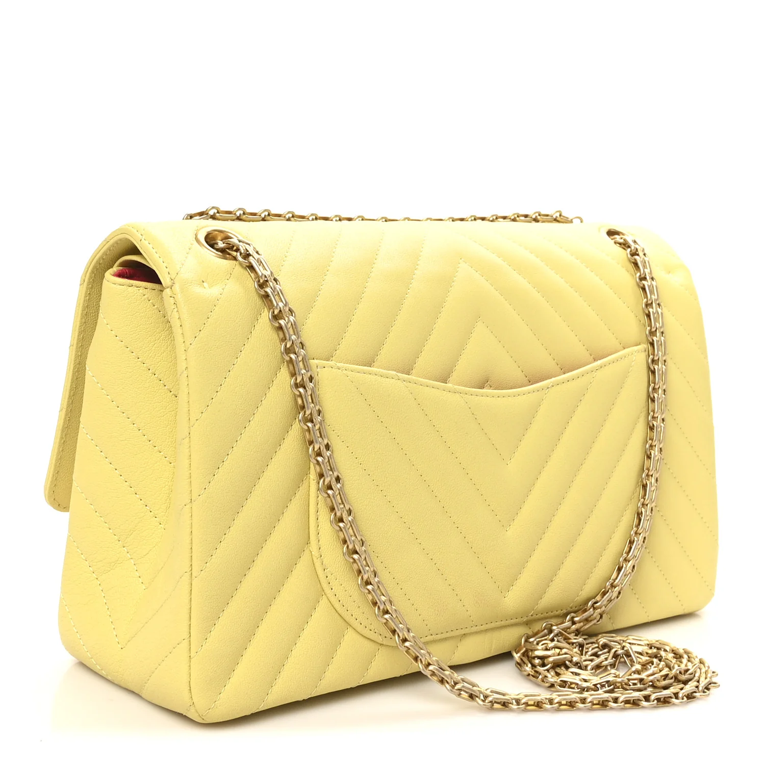 Sheepskin Chevron Quilted 2.55 Reissue 226 Flap Yellow - Image 3