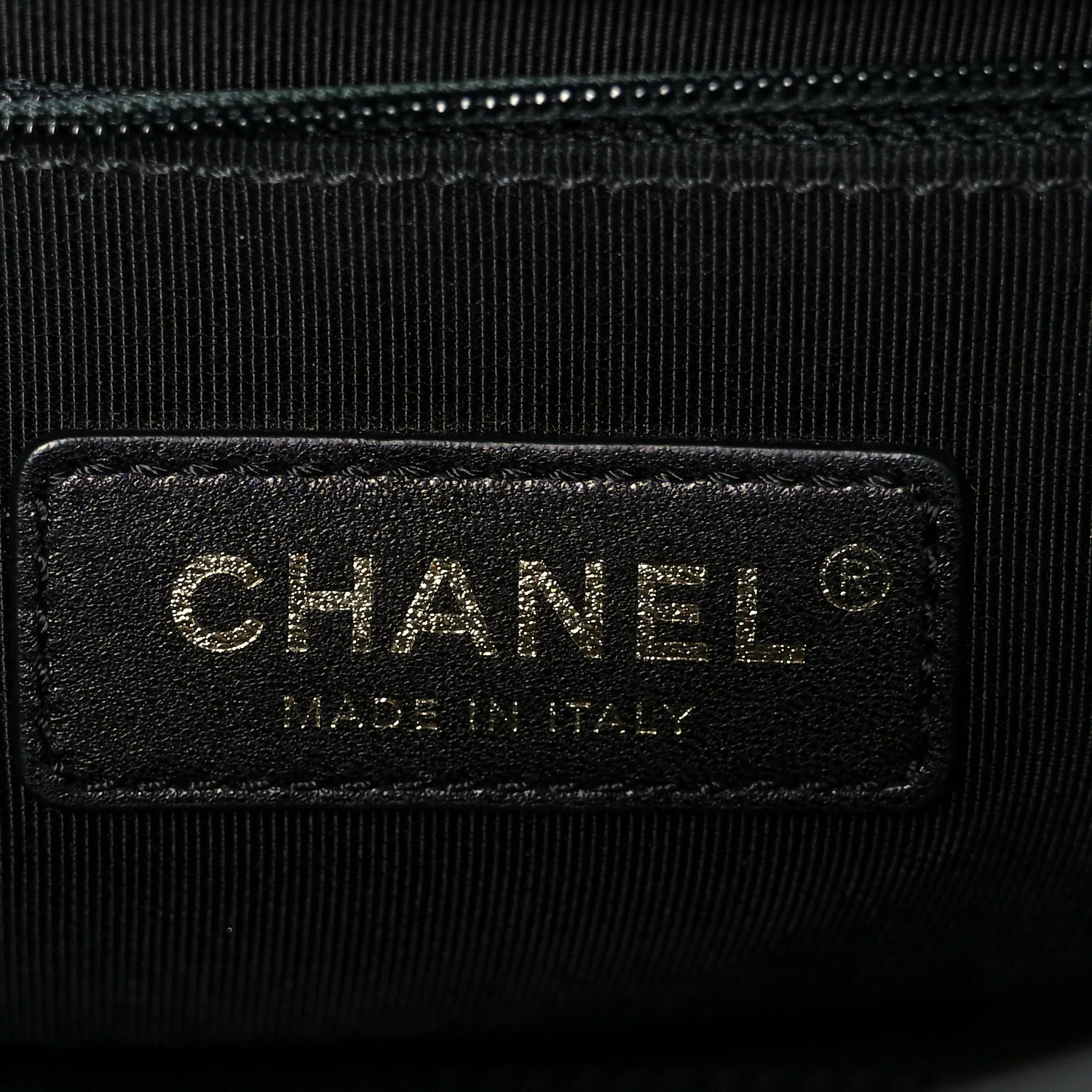 Sheepskin Chevron Stitched Chain Top Handle Flap Black - Image 6