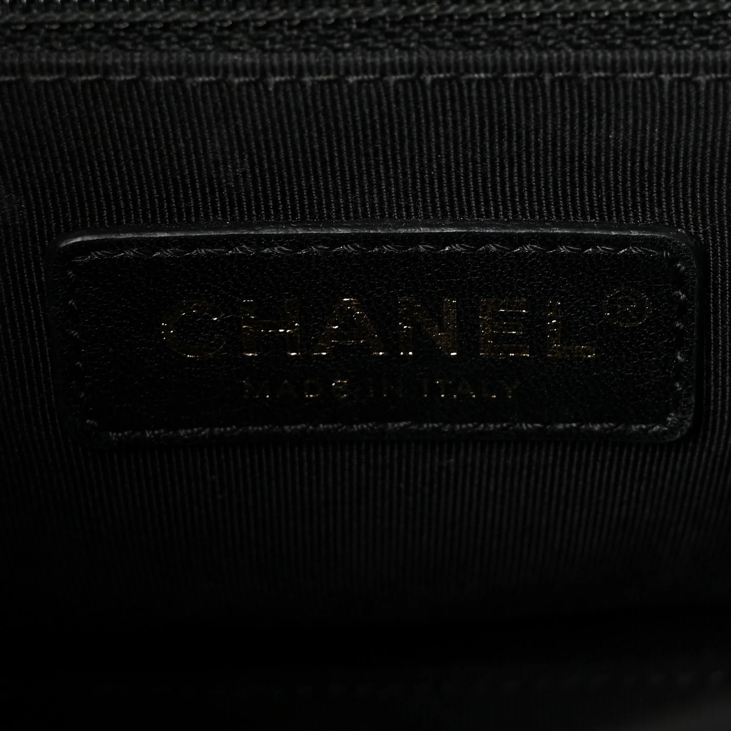Sheepskin Chevron Stitched Chain Top Handle Flap Black - Image 6