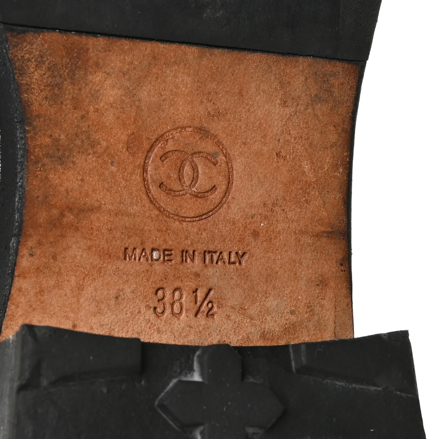 Sheepskin Quilted CC Tall Lace Up Combat Boots 38.5 Black - Image 7