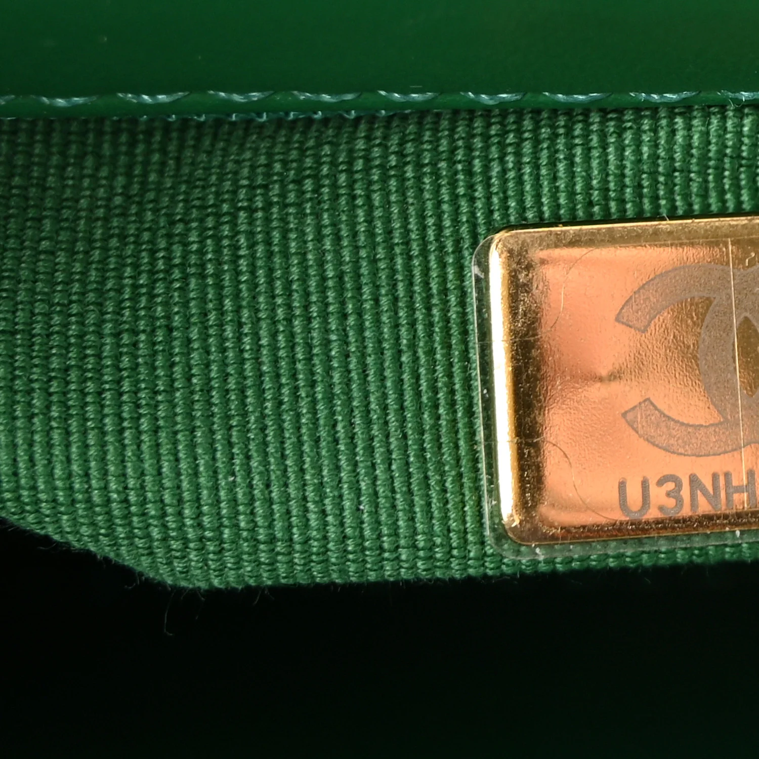 Shiny Aged Calfskin Quilted Nano Kelly Shopper Green - Image 7