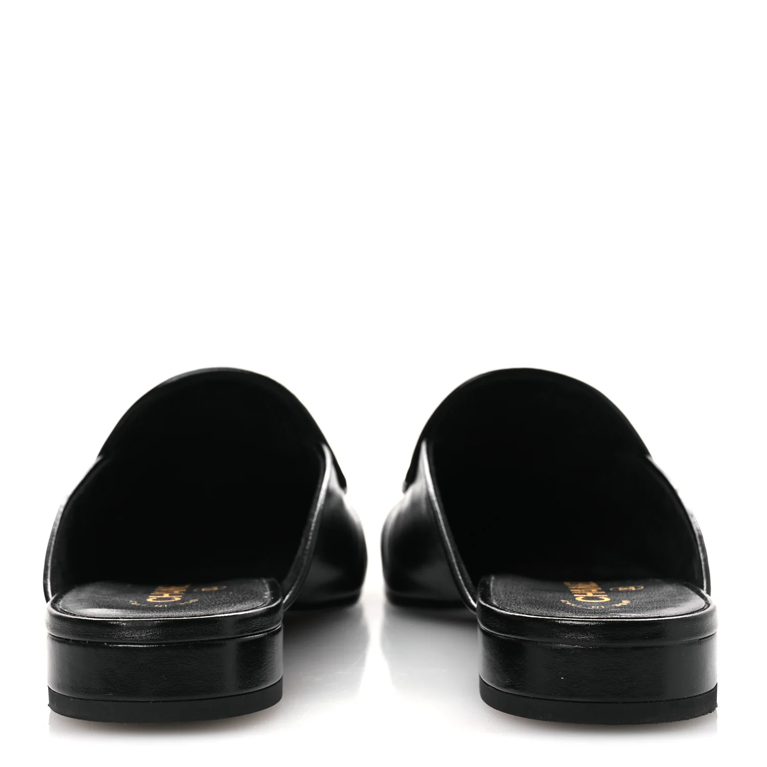 Shiny Calfskin Crystal CC Mules 41 Black - Image 6