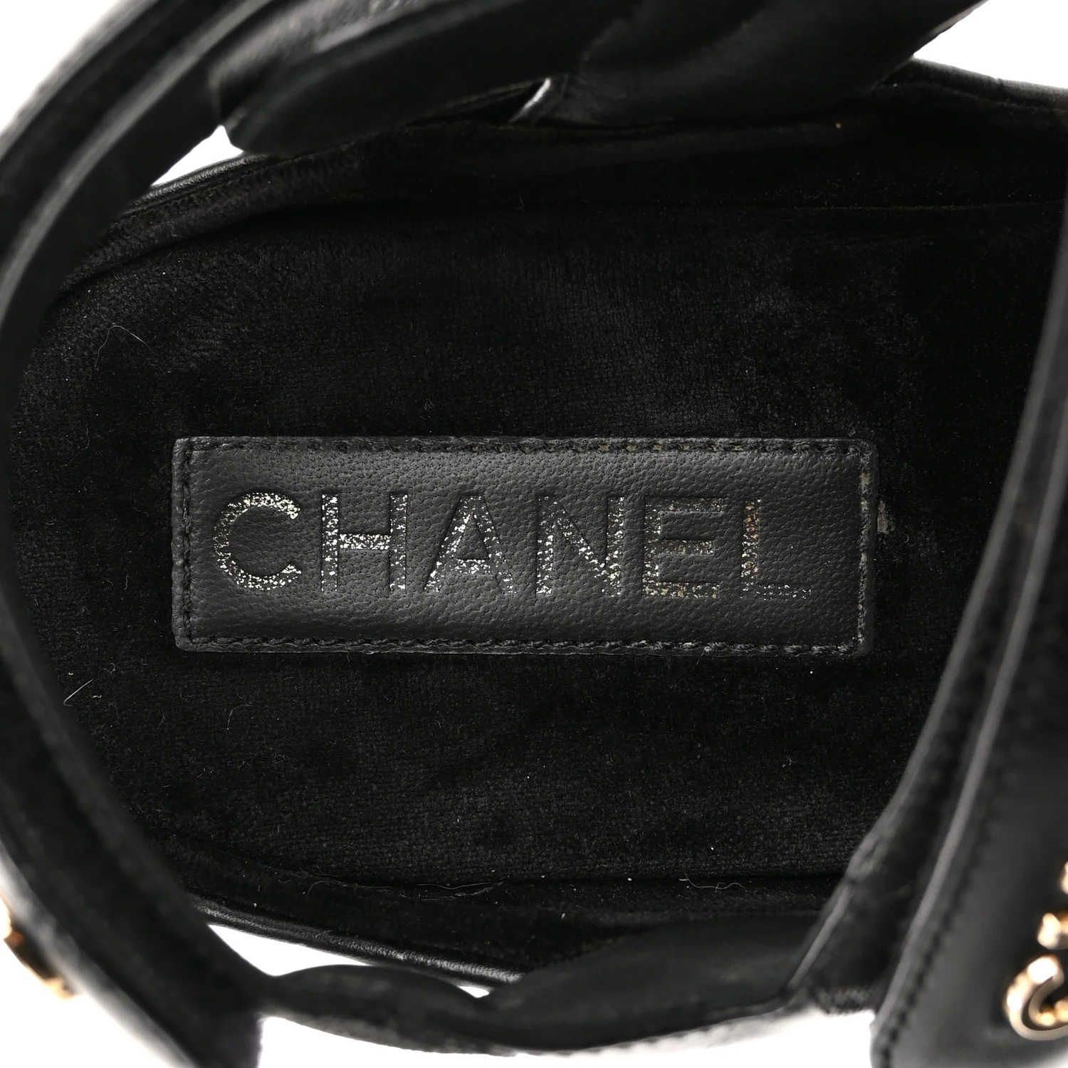 Shiny Calfskin Logo Platform Sandals 39 Black - Image 7