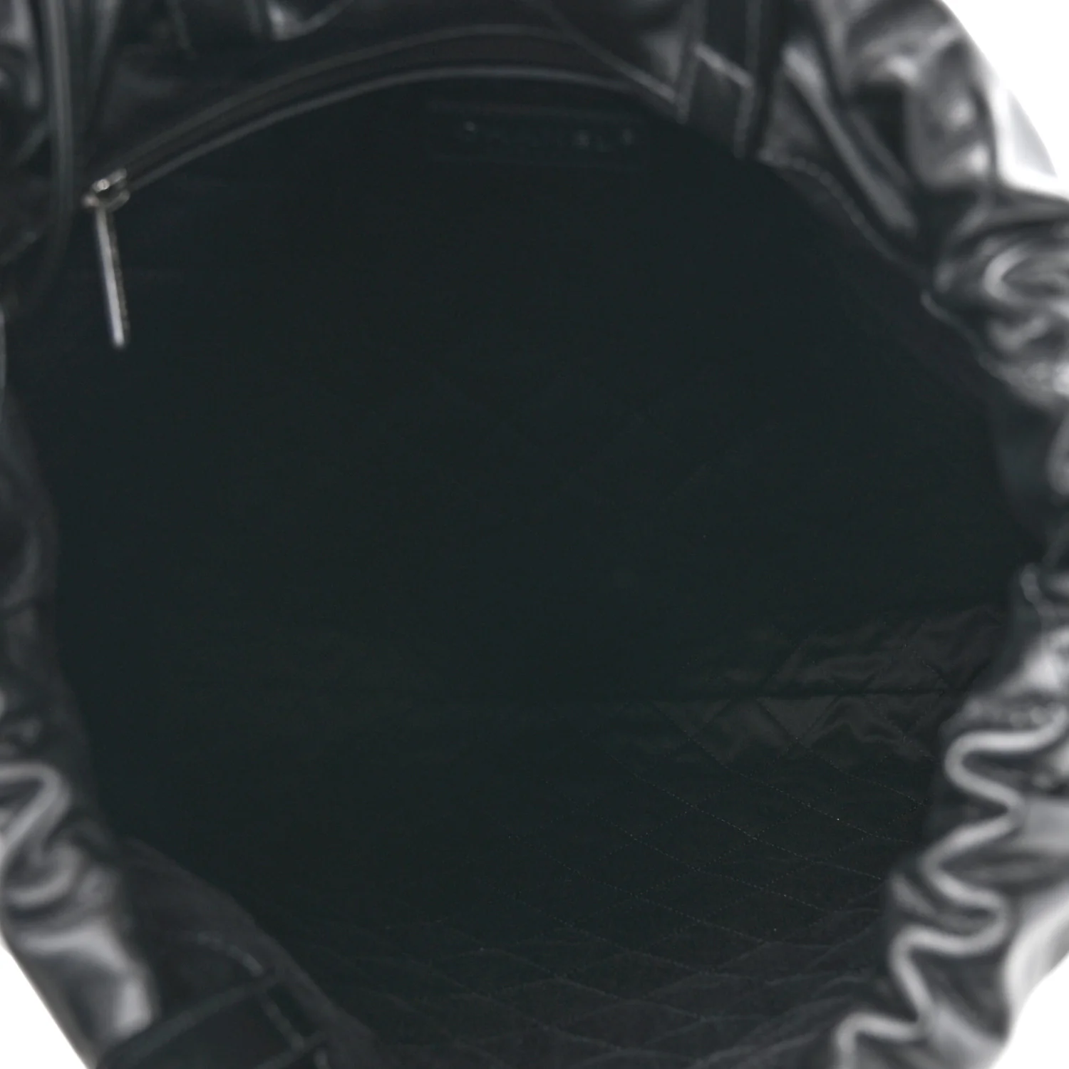 Shiny Calfskin Quilted Chanel 22 Backpack Black - Image 5