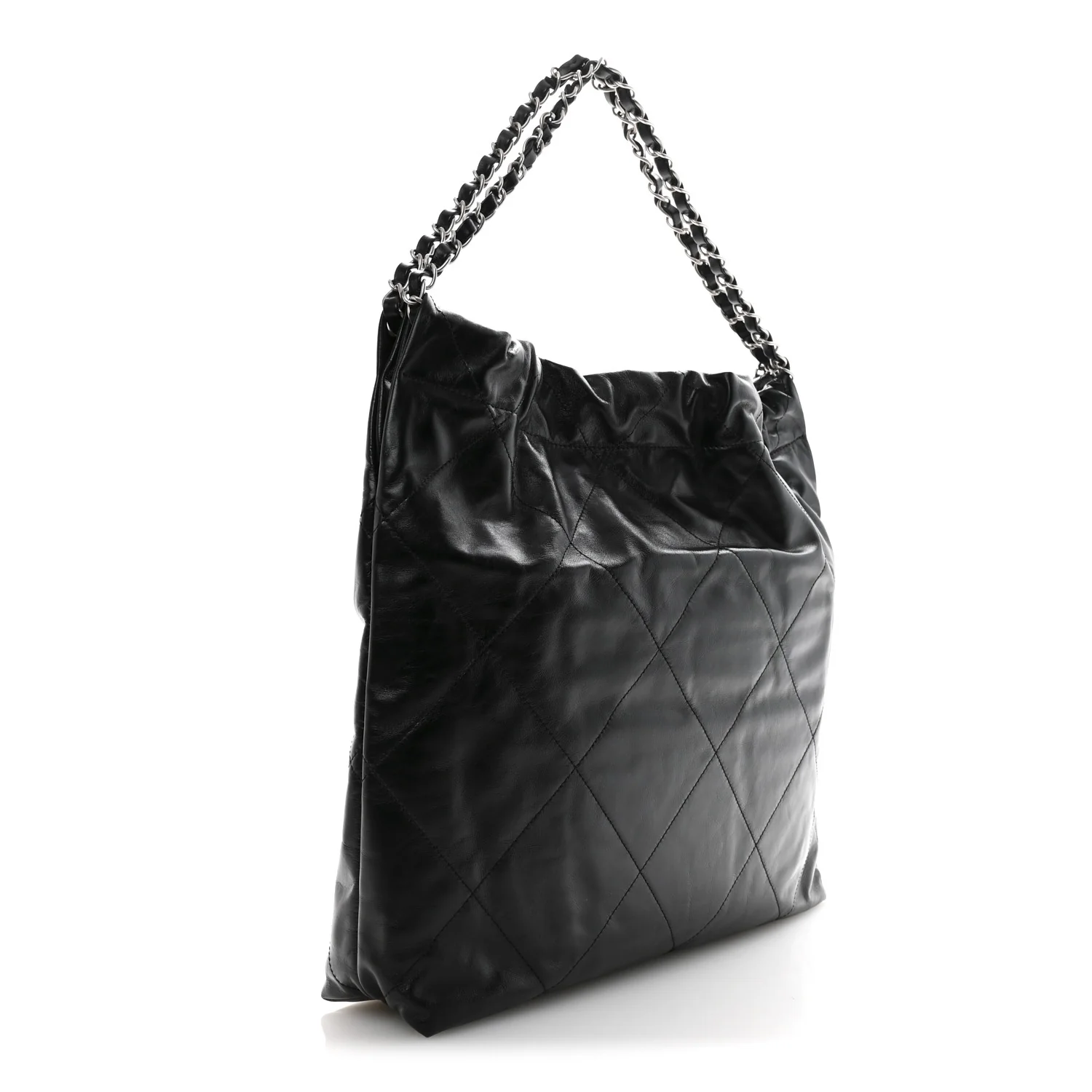 Shiny Calfskin Quilted Chanel 22 Black - Image 4
