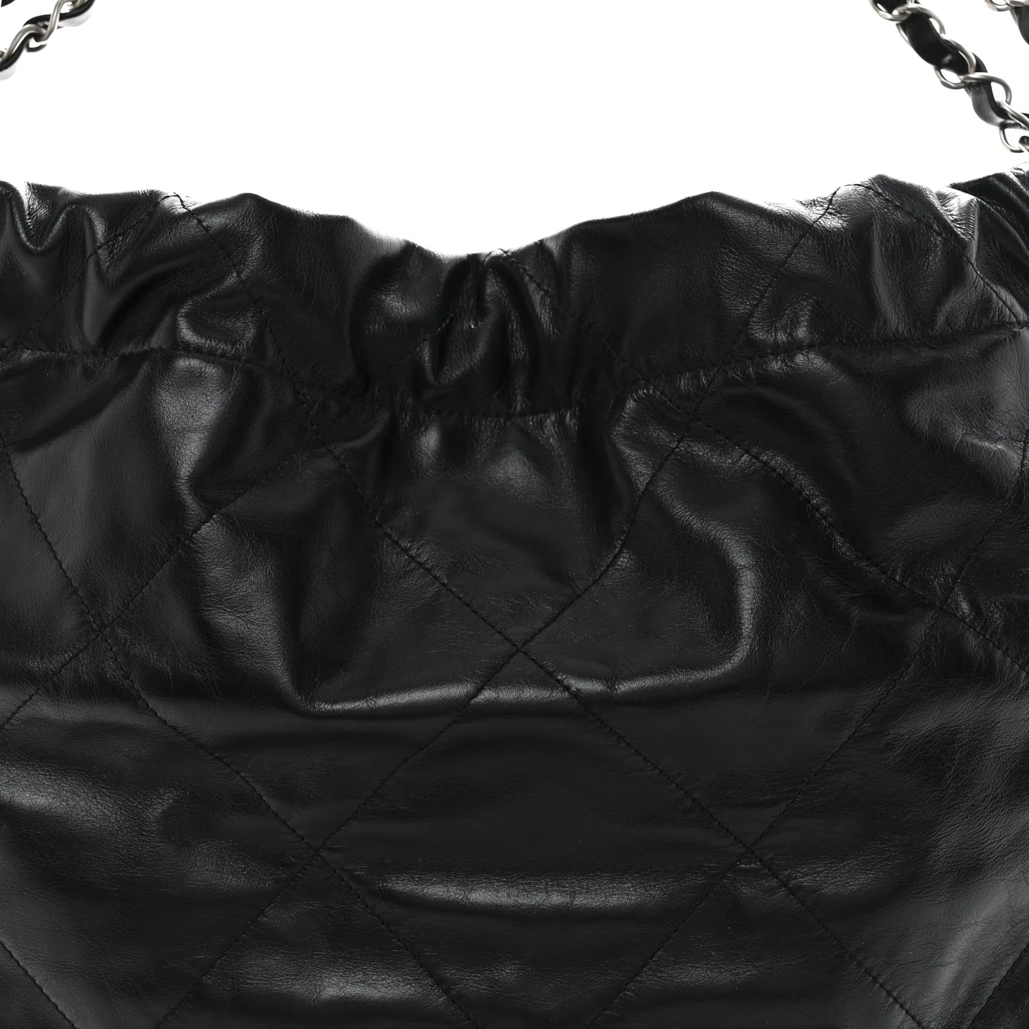 Shiny Calfskin Quilted Chanel 22 Black - Image 9