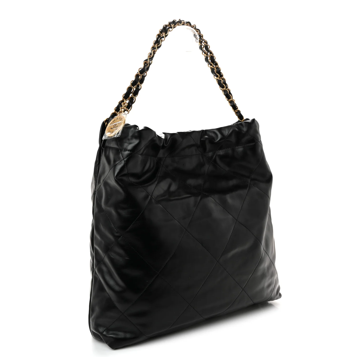 Shiny Calfskin Quilted Chanel 22 Black - Image 4