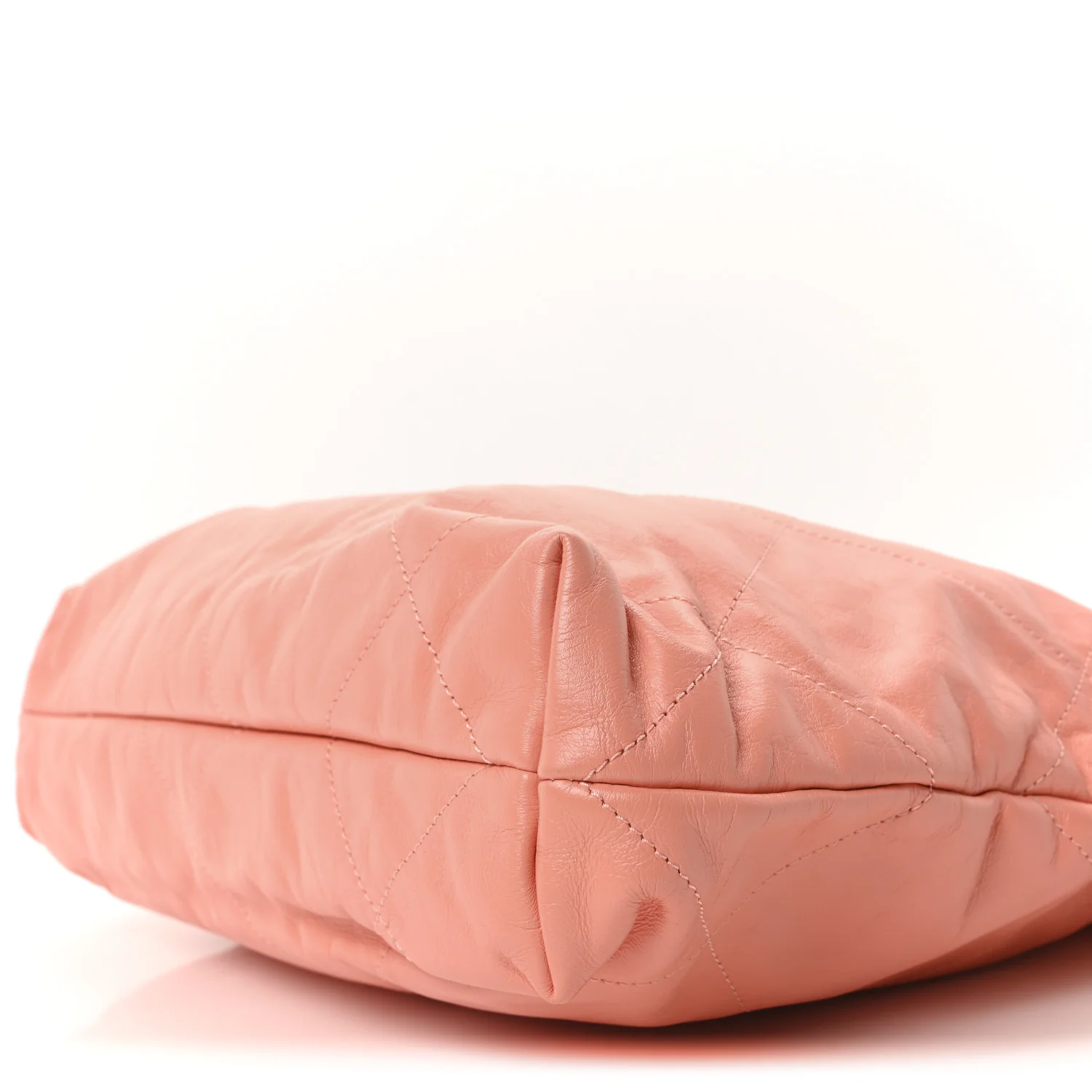 Shiny Calfskin Quilted Chanel 22 Light Orange - Image 11
