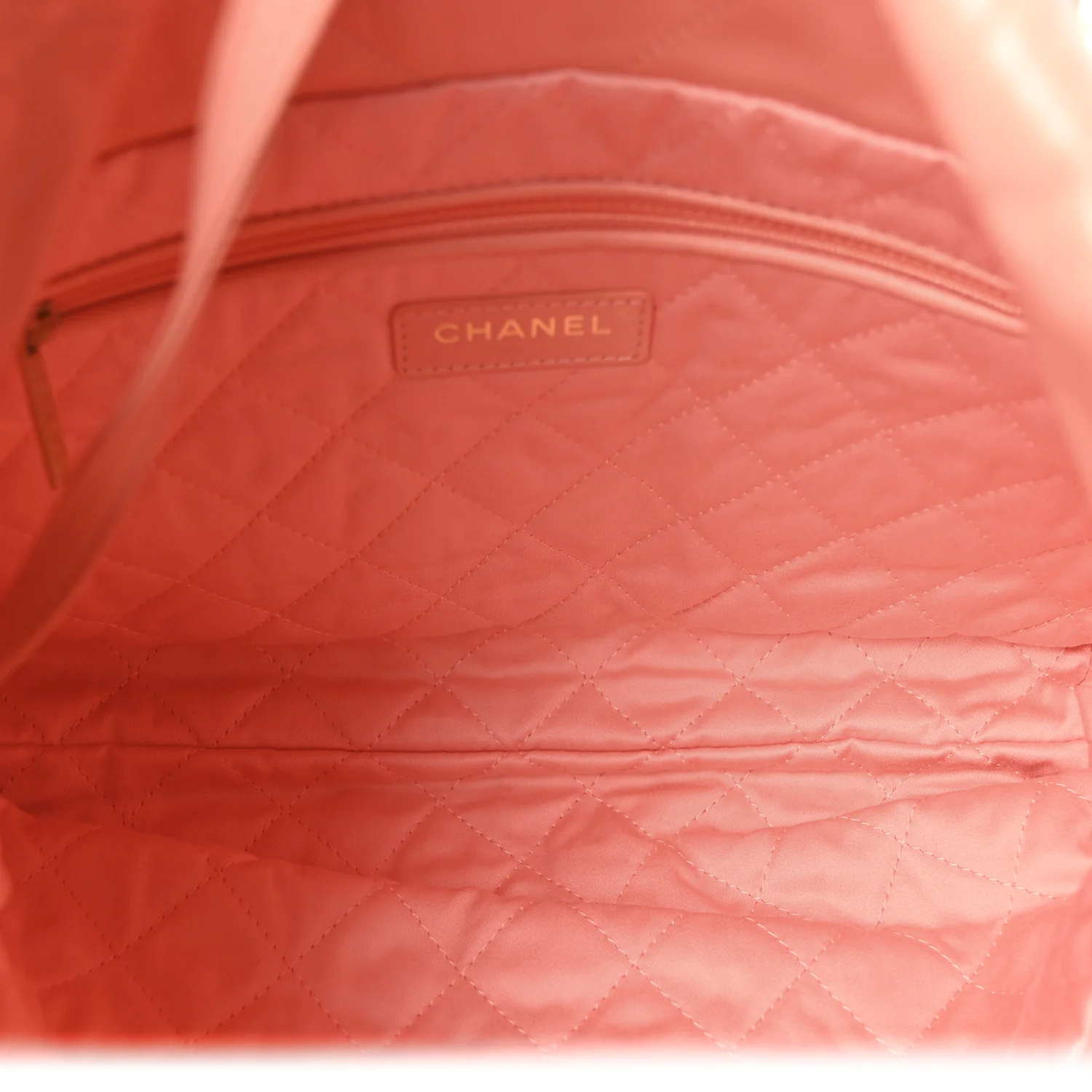 Shiny Calfskin Quilted Chanel 22 Light Orange - Image 6