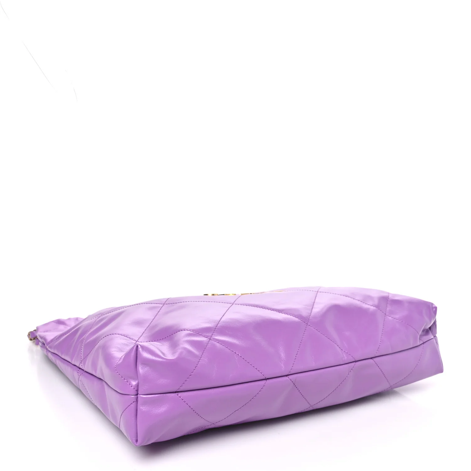 Shiny Calfskin Quilted Chanel 22 Purple - Image 4