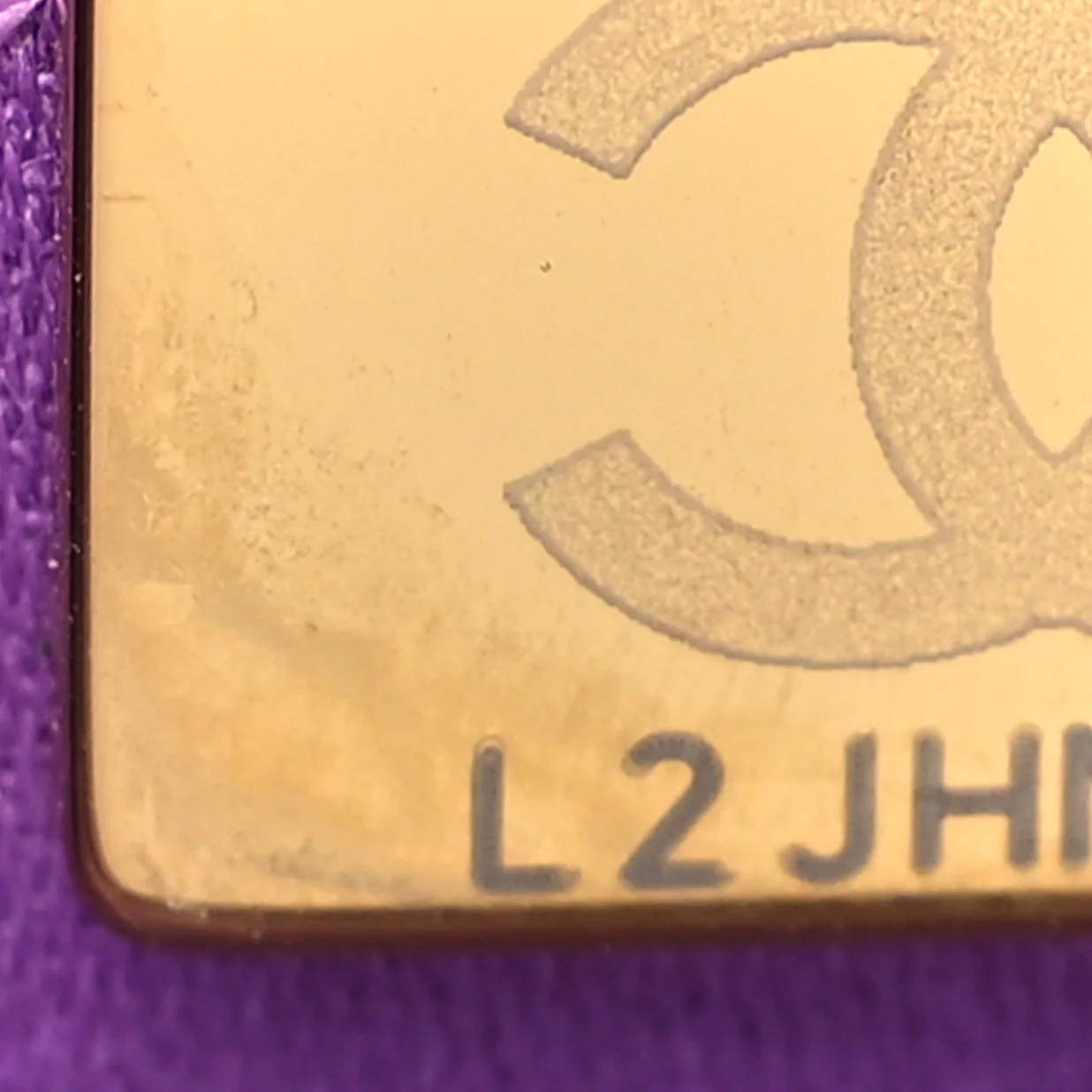 Shiny Calfskin Quilted Chanel 22 Purple - Image 7