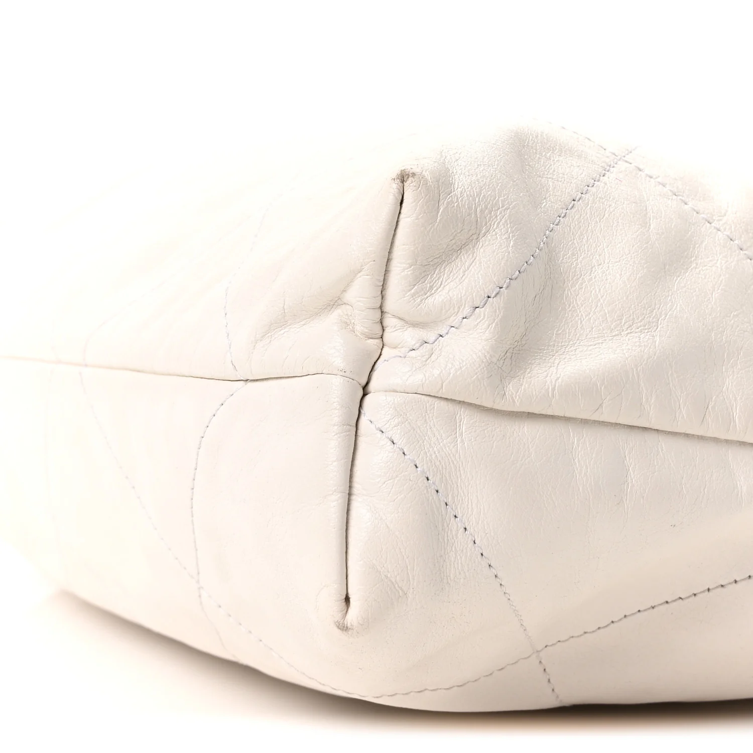 Shiny Calfskin Quilted Chanel 22 White - Image 11