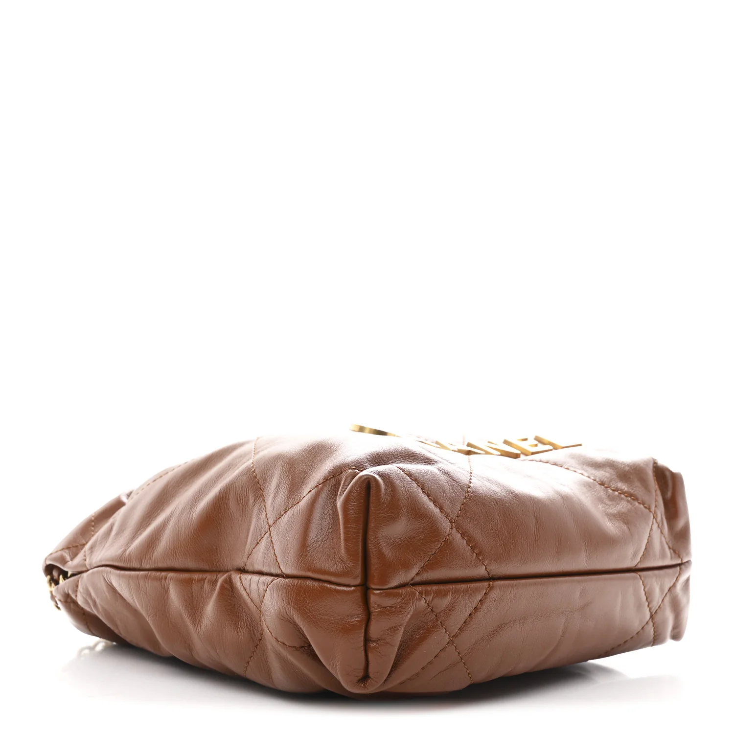 Shiny Calfskin Quilted Mini Chanel 22 Light Brown - Image 4