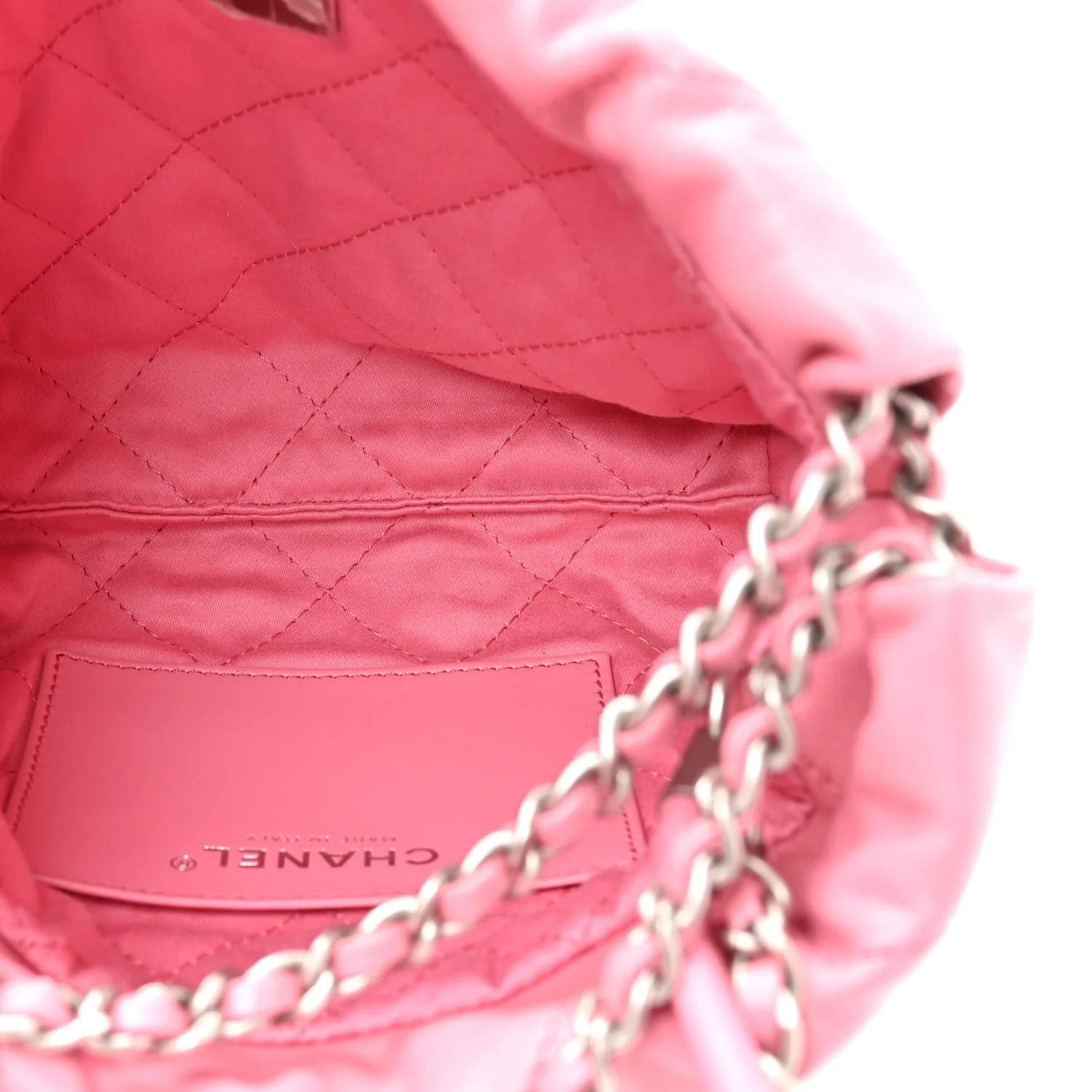 Shiny Calfskin Quilted Mini Chanel 22 Pink - Image 5