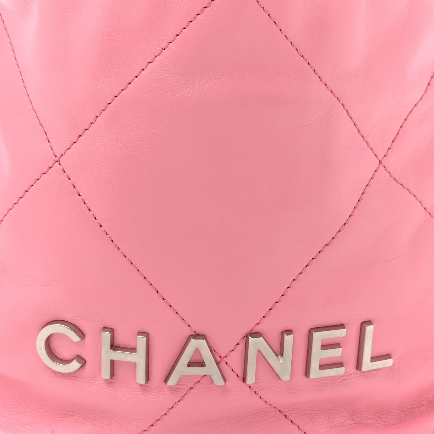Shiny Calfskin Quilted Mini Chanel 22 Pink - Image 8