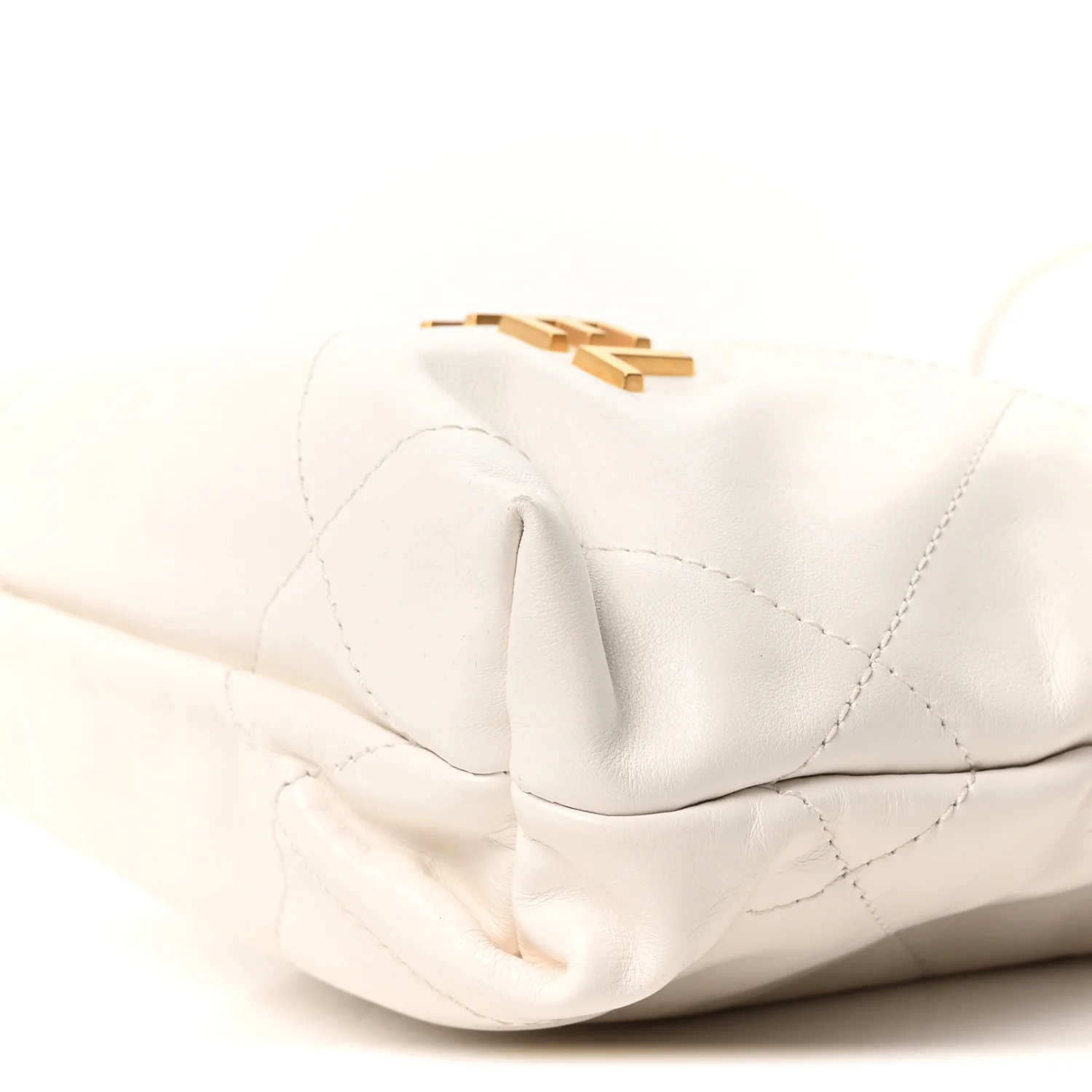 Shiny Calfskin Quilted Mini Chanel 22 White - Image 10