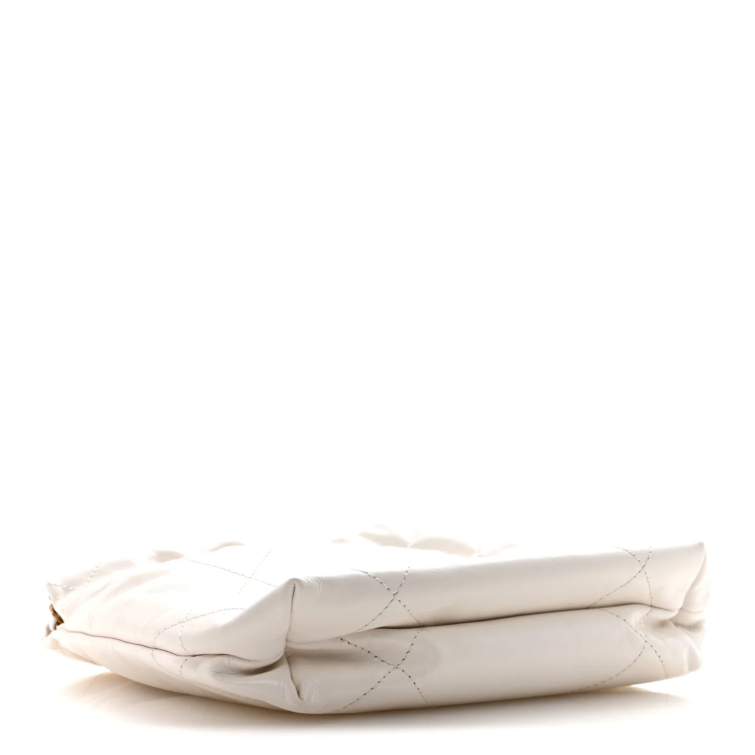 Shiny Calfskin Quilted Mini Chanel 22 White - Image 4