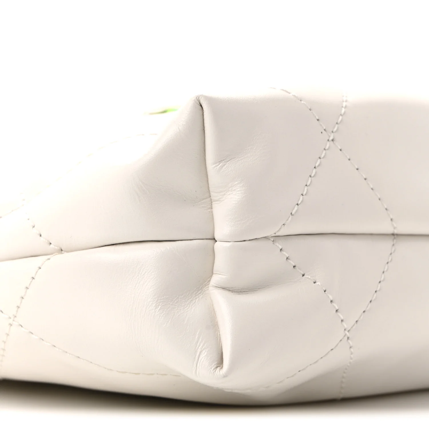 Shiny Calfskin Quilted Rainbow Mini Chanel 22 White - Image 23