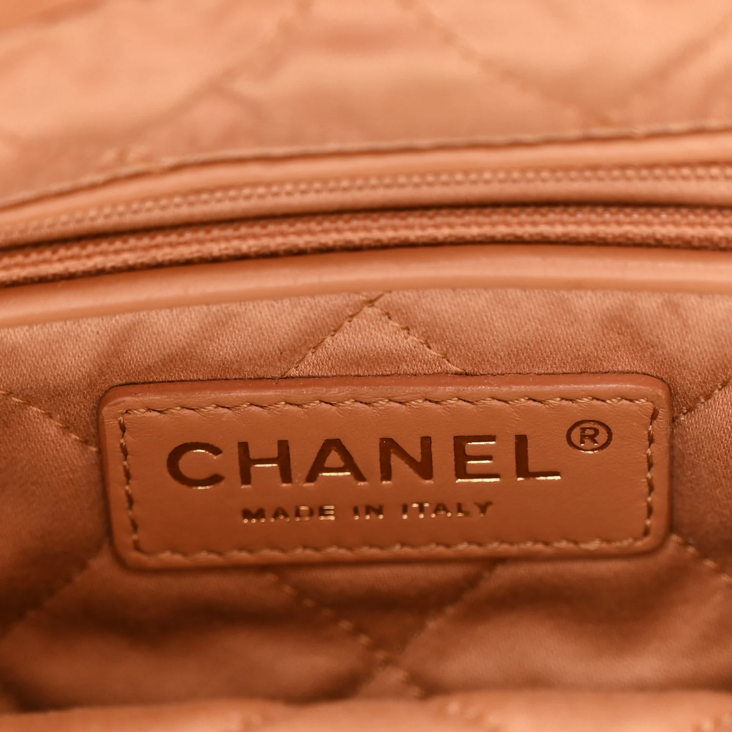 Shiny Calfskin Quilted Small Chanel 22 Beige - Image 8