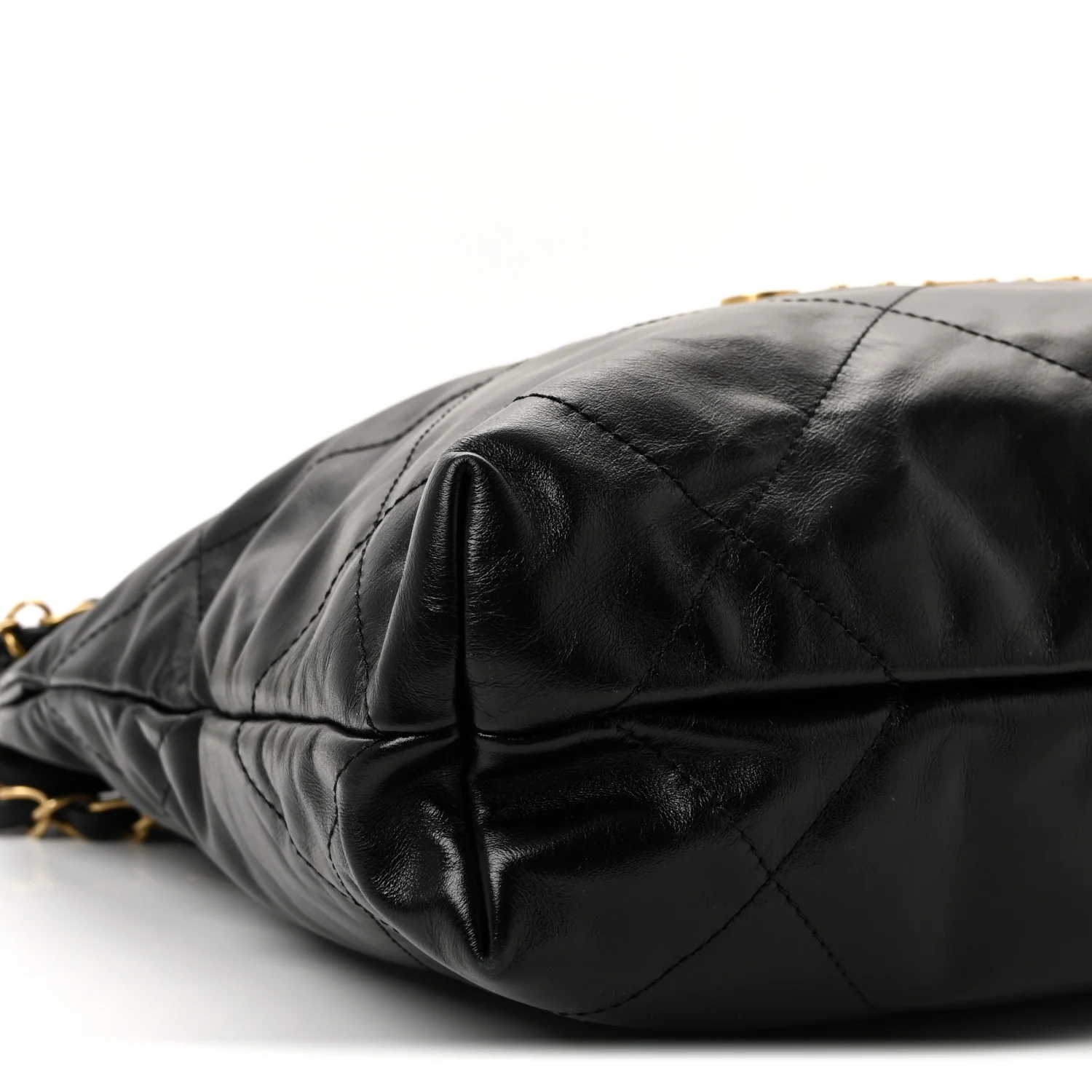 Shiny Calfskin Quilted Small Chanel 22 Black - Image 11